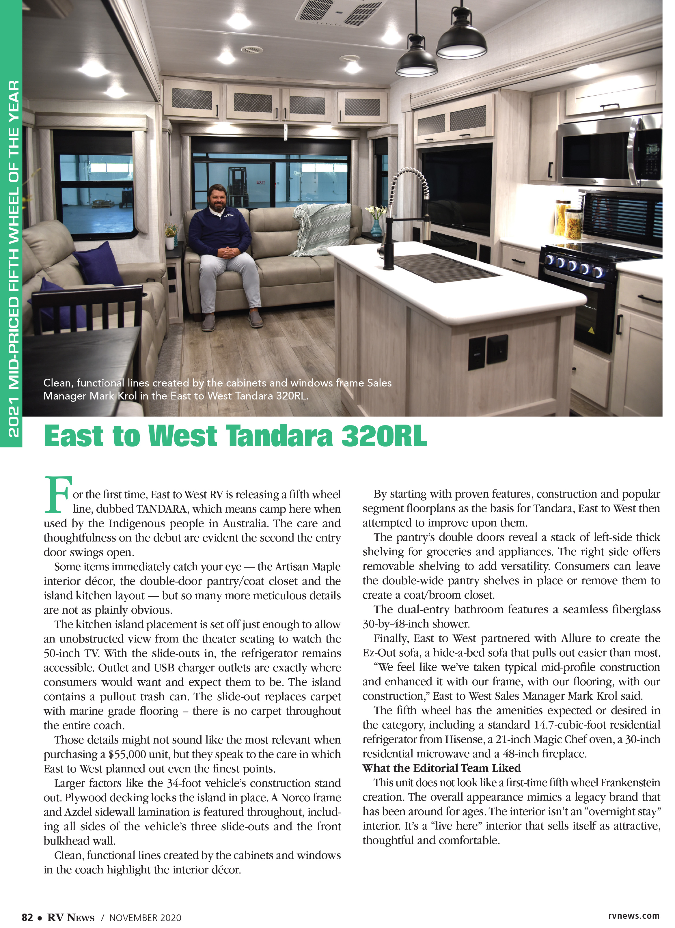 East To West Tandara 1 of 2 : RV News - October 20, 2020